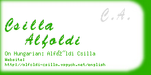 csilla alfoldi business card